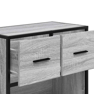 Κομοδίνο Γκρι Sonoma 60x31x60cm Κατασκευασμένο ξύλο και μέταλλο