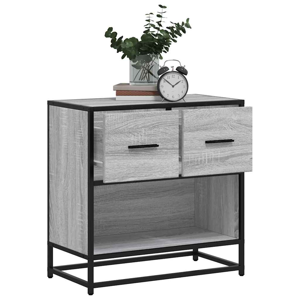 Κομοδίνο Γκρι Sonoma 60x31x60cm Κατασκευασμένο ξύλο και μέταλλο