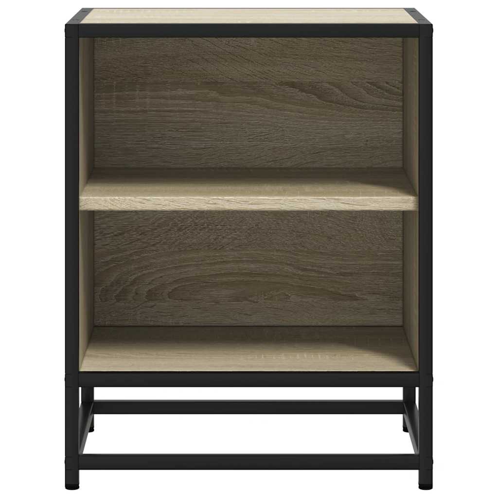 Κομοδίνο Sonoma Oak 40x31x50 cm Κατασκευασμένο ξύλο και μέταλλο - Pakobazaar
