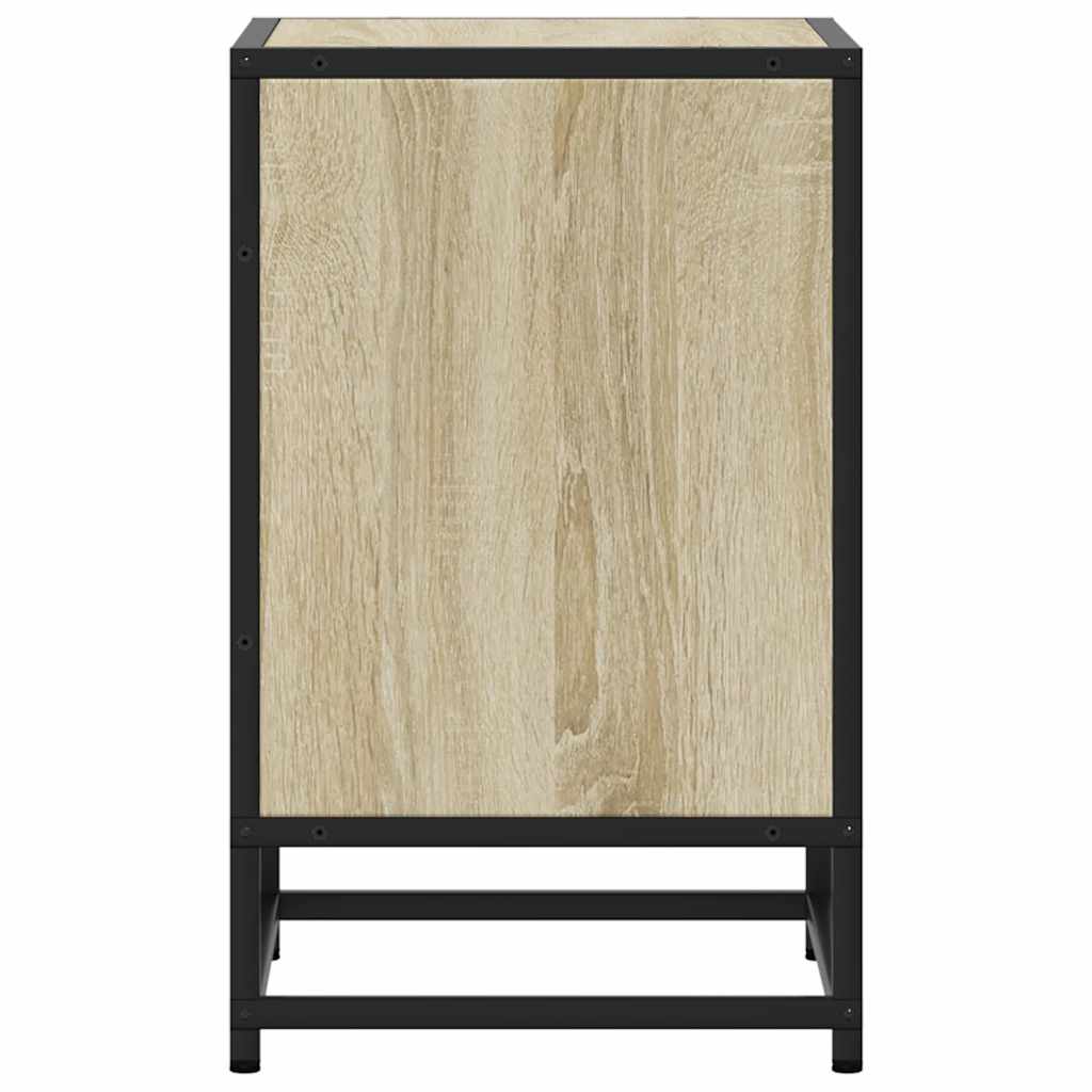 Κομοδίνο Sonoma Oak 40x31x50 cm Κατασκευασμένο ξύλο και μέταλλο - Pakobazaar