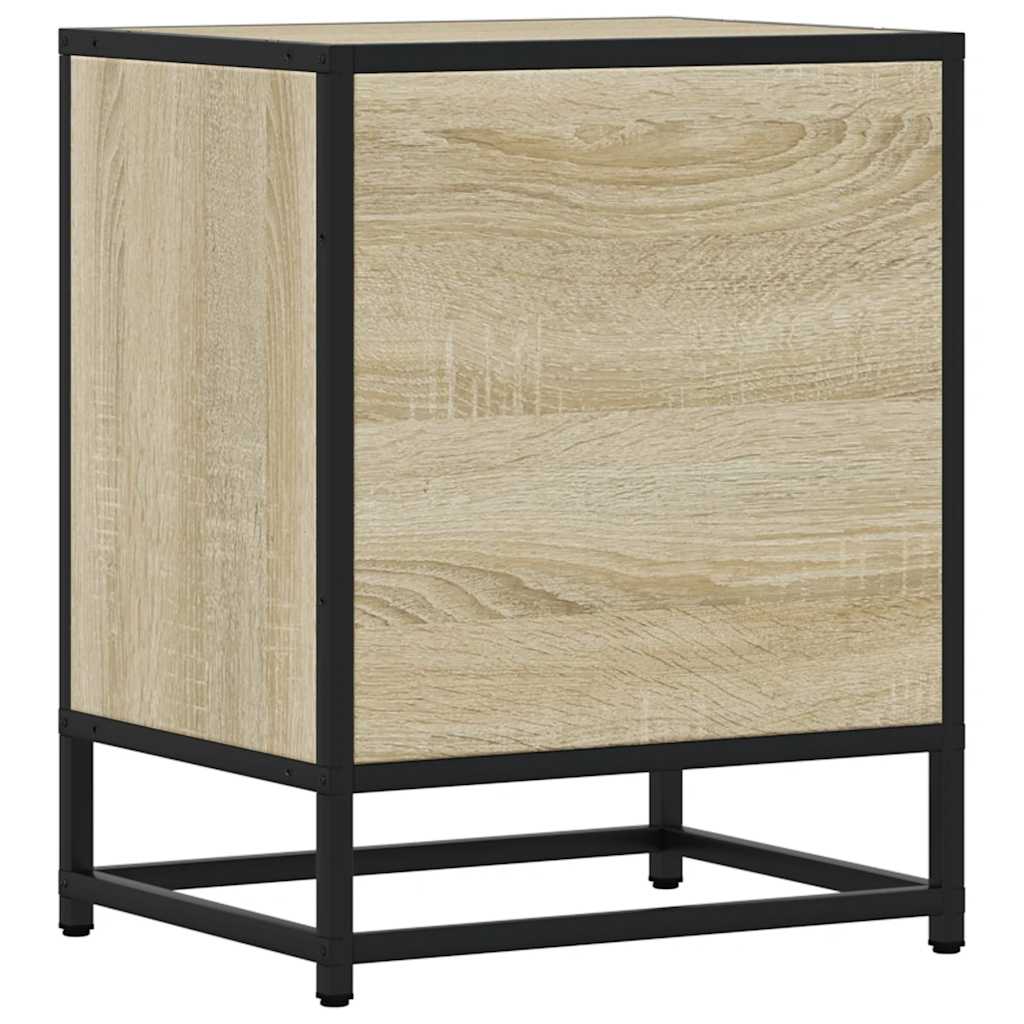 Κομοδίνο Sonoma Oak 40x31x50 cm Κατασκευασμένο ξύλο και μέταλλο - Pakobazaar