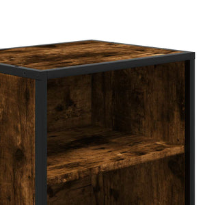 Κομοδίνα 2 τεμάχια καπνιστή βελανιδιά 40x31x50 cm - Pakobazaar