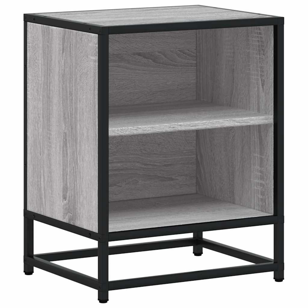 Κομοδίνο Γκρι Sonoma 40x31x50cm Κατασκευασμένο ξύλο και μέταλλο