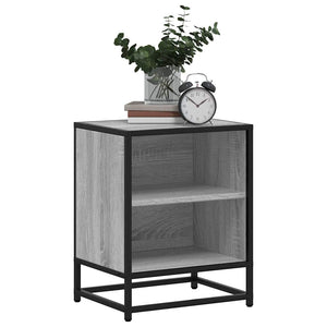 Κομοδίνο Γκρι Sonoma 40x31x50cm Κατασκευασμένο ξύλο και μέταλλο