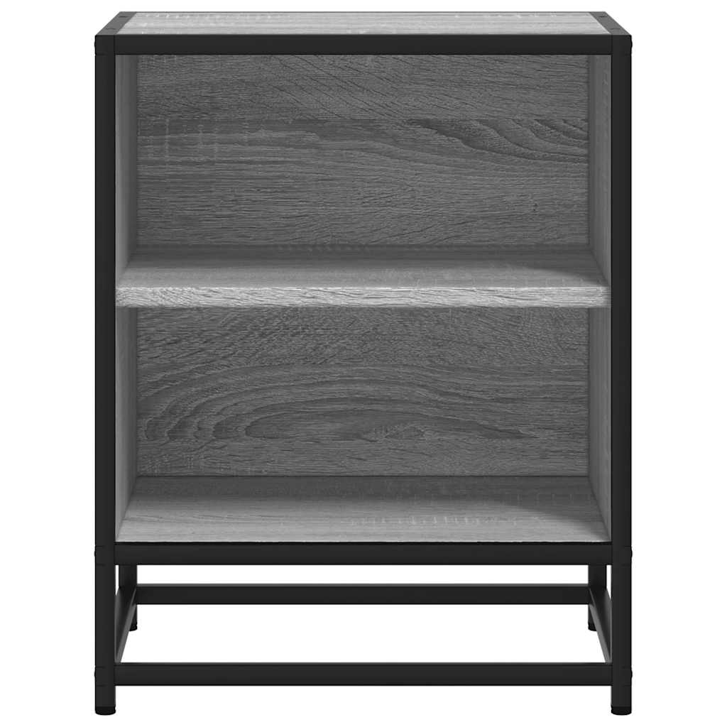 Κομοδίνο Γκρι Sonoma 40x31x50cm Κατασκευασμένο ξύλο και μέταλλο