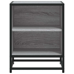 Κομοδίνο Γκρι Sonoma 40x31x50cm Κατασκευασμένο ξύλο και μέταλλο