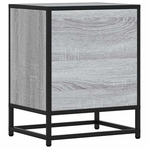 Κομοδίνο Γκρι Sonoma 40x31x50cm Κατασκευασμένο ξύλο και μέταλλο