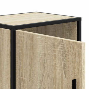 Κομοδίνα 2 τεμάχια Sonoma Oak Κατασκευασμένο ξύλο και μέταλλο