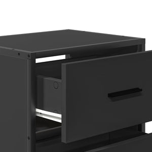 Επίτοιχο ντουλάπι κομοδίνου Μαύρο 40x31x39,5 cm
