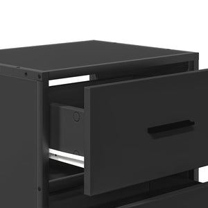 Επιτοίχια κομοδίνα 2 τεμάχια Μαύρο 40x31x39,5 cm - Pakobazaar