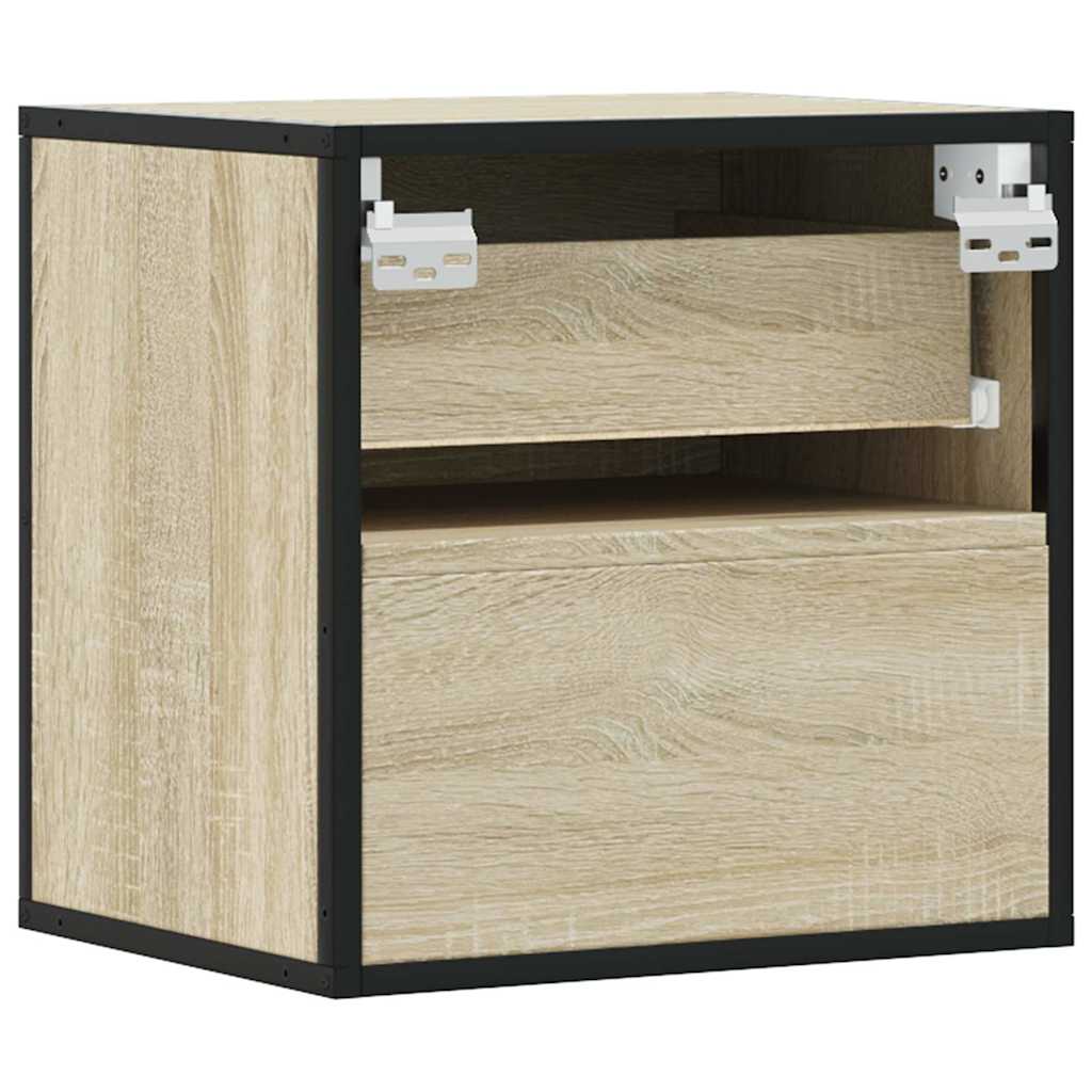 Επίτοιχα κομοδίνα 2 τεμάχια Sonoma Oak 40x31x39,5 cm