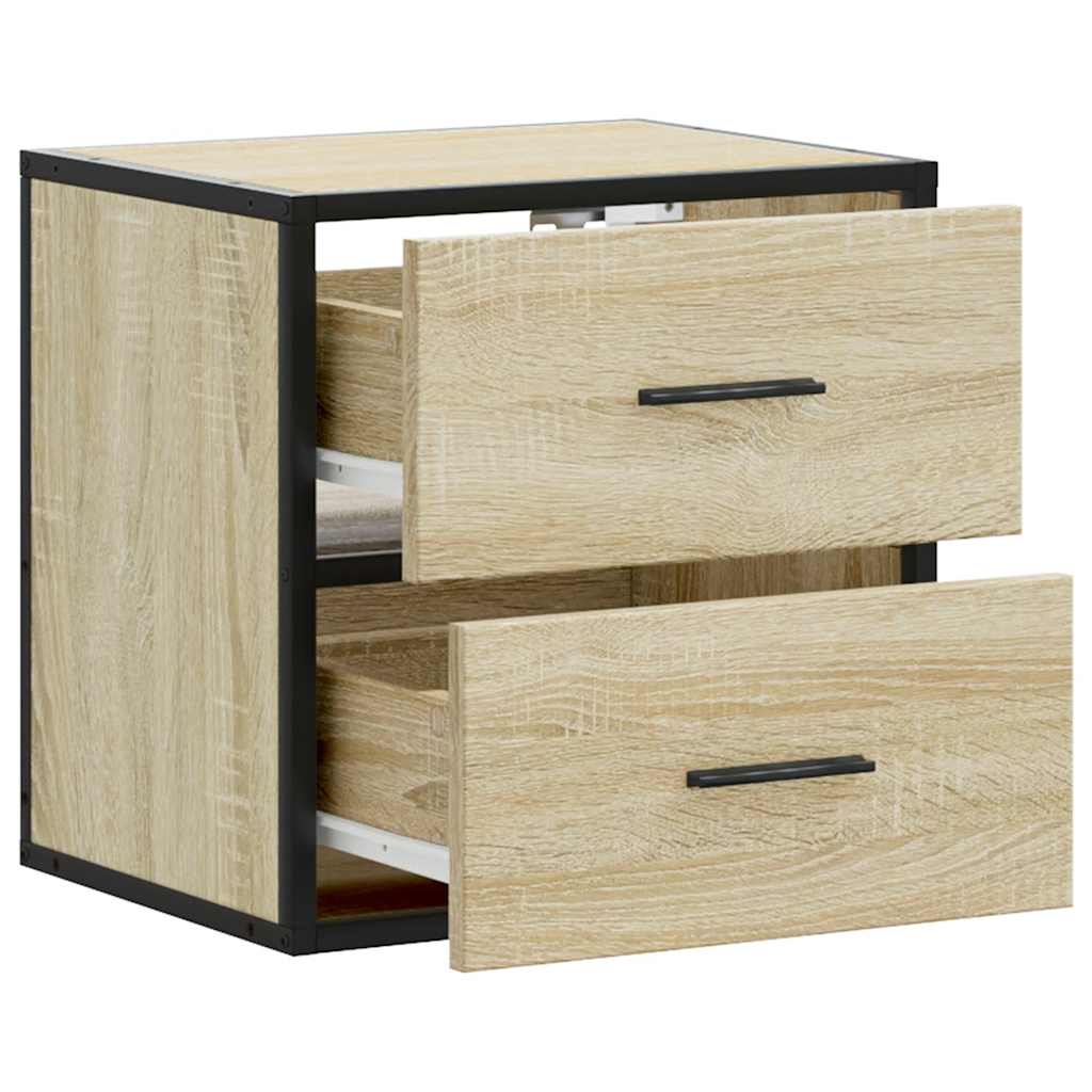 Επίτοιχα κομοδίνα 2 τεμάχια Sonoma Oak 40x31x39,5 cm