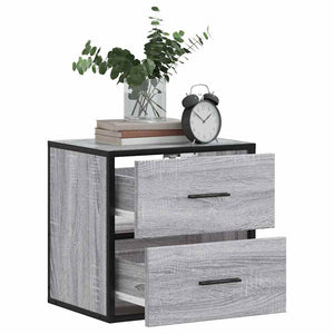 Επίτοιχο κομοδίνο Grey Sonoma 40x31x39,5 cm - Pakobazaar