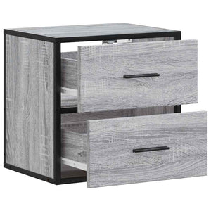 Επίτοιχο κομοδίνο Grey Sonoma 40x31x39,5 cm - Pakobazaar