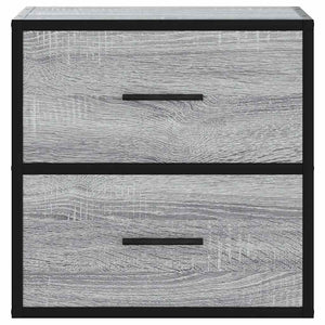 Επίτοιχα κομοδίνα 2 τεμάχια Γκρι Sonoma 40x31x39,5 cm