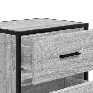 Επίτοιχα κομοδίνα 2 τεμάχια Γκρι Sonoma 40x31x39,5 cm