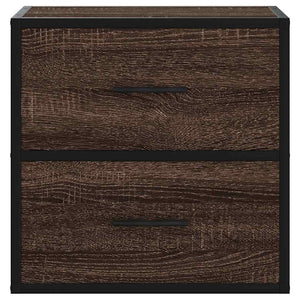 Κομοδίνο επίτοιχο ντουλάπι καφέ δρυς 40x31x39,5 cm