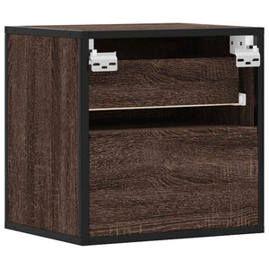 Κομοδίνο επίτοιχο ντουλάπι καφέ δρυς 40x31x39,5 cm