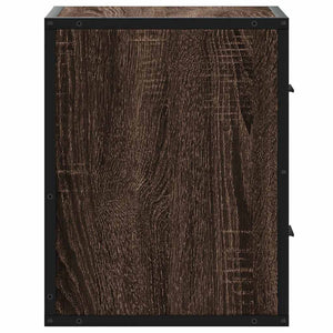 Επίτοιχα κομοδίνα 2 τεμάχια καφέ δρυς 40x31x39,5 cm