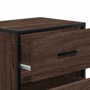 Επίτοιχα κομοδίνα 2 τεμάχια καφέ δρυς 40x31x39,5 cm