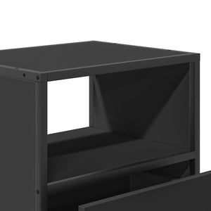 Επιτοίχια κομοδίνα 2 τεμάχια Μαύρο 40x31x39,5 cm - Pakobazaar