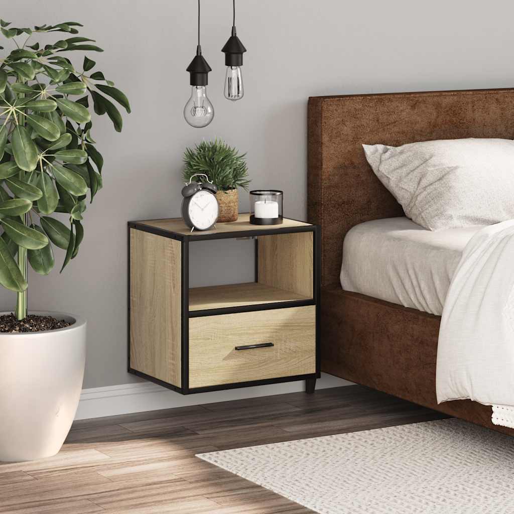 Επίτοιχο κομοδίνο Sonoma Oak 40x31x39,5 cm