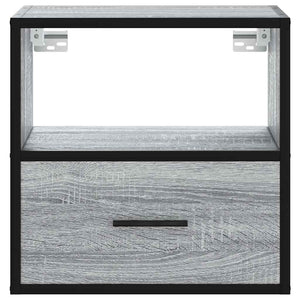 Επίτοιχα κομοδίνα 2 τεμάχια Γκρι Sonoma 40x31x39,5 cm