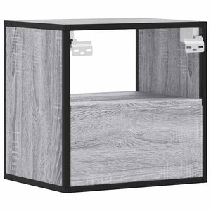 Επίτοιχα κομοδίνα 2 τεμάχια Γκρι Sonoma 40x31x39,5 cm