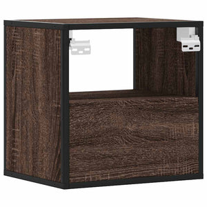 Κομοδίνο επίτοιχο ντουλάπι καφέ δρυς 40x31x39,5 cm - Pakobazaar