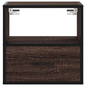Επίτοιχα κομοδίνα 2 τεμάχια καφέ δρυς 40x31x39,5 cm