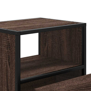 Επίτοιχα κομοδίνα 2 τεμάχια καφέ δρυς 40x31x39,5 cm