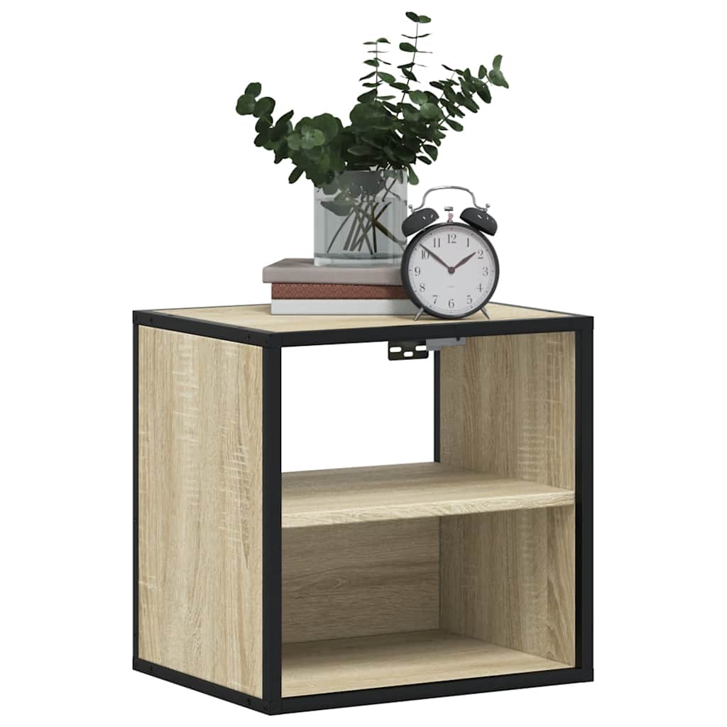 Επίτοιχα κομοδίνα 2 τεμάχια Sonoma Oak 40x31x39,5 cm - Pakobazaar
