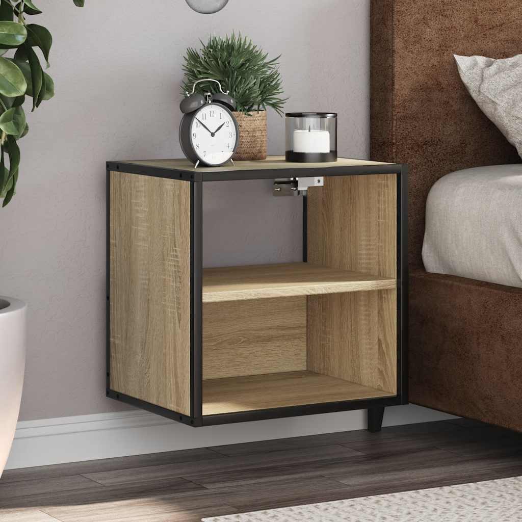 Επίτοιχα κομοδίνα 2 τεμάχια Sonoma Oak 40x31x39,5 cm - Pakobazaar