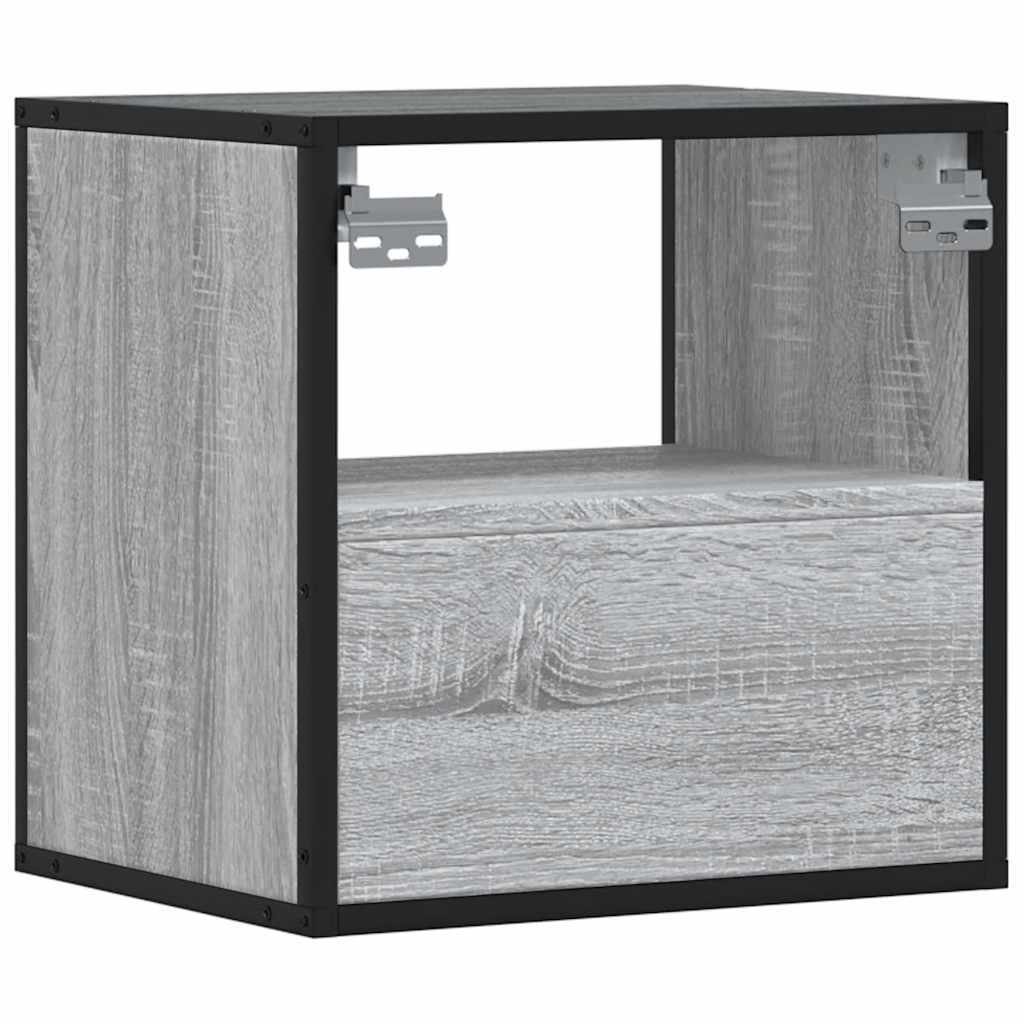Επίτοιχο κομοδίνο Grey Sonoma 40x31x39,5 cm - Pakobazaar