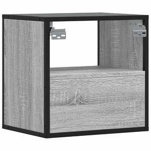 Επίτοιχα κομοδίνα 2 τεμάχια Γκρι Sonoma 40x31x39,5 cm