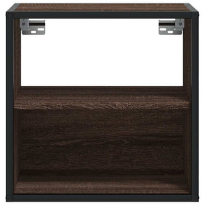 Επίτοιχα κομοδίνα 2 τεμάχια καφέ δρυς 40x31x39,5 cm - Pakobazaar