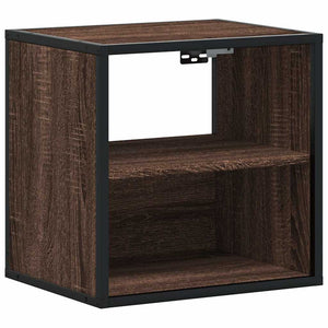 Επίτοιχα κομοδίνα 2 τεμάχια καφέ δρυς 40x31x39,5 cm - Pakobazaar