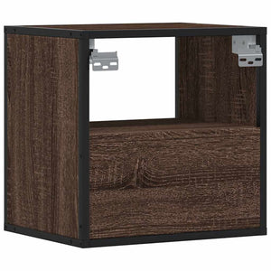 Επίτοιχα κομοδίνα 2 τεμάχια καφέ δρυς 40x31x39,5 cm - Pakobazaar