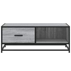 Τραπεζάκι Σαλονιού Γκρι Sonoma 90x57x35 εκ. Επεξ. Ξύλο/Μέταλλο