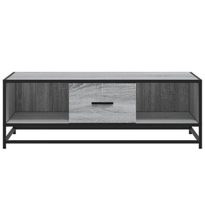 Τραπεζάκι Σαλονιού Γκρι Sonoma 100x57x35 εκ Επεξ Ξύλο + Μέταλλο