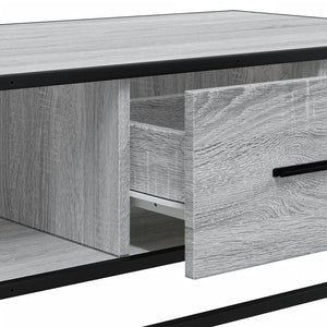 Τραπεζάκι Σαλονιού Γκρι Sonoma 100x57x35 εκ Επεξ Ξύλο + Μέταλλο