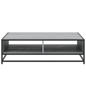Τραπεζάκι Σαλονιού Γκρι Sonoma 100x100x30εκ. Επεξ. Ξύλο/Μέταλλο - Pakobazaar