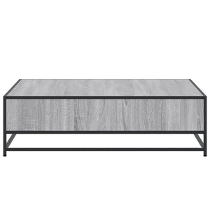 Τραπεζάκι Σαλονιού Γκρι Sonoma 100x100x30εκ. Επεξ. Ξύλο/Μέταλλο - Pakobazaar
