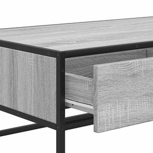 Τραπεζάκι Σαλονιού Γκρι Sonoma 100x50x35 εκ. Επεξ. Ξύλο/Μέταλλο