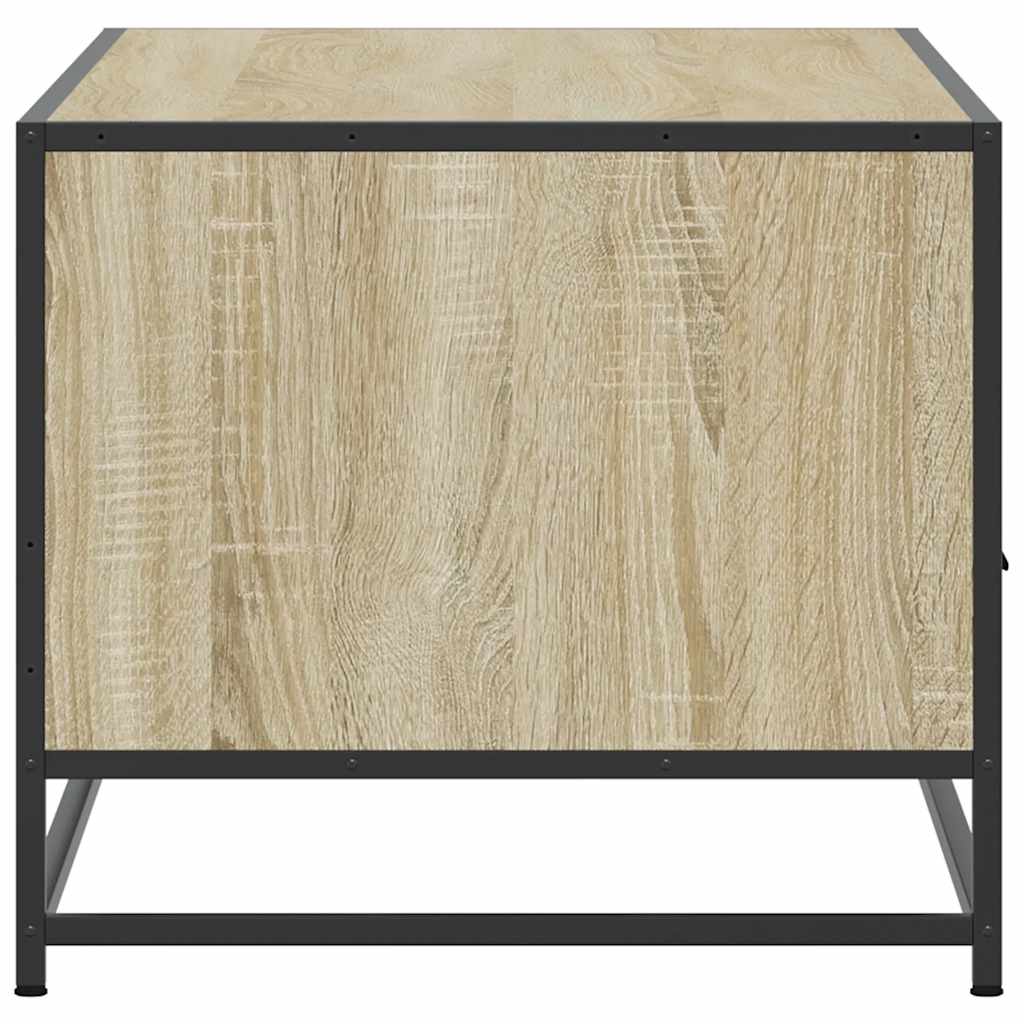 Τραπεζάκι Σαλονιού Sonoma Δρυς 100x50x45εκ Επεξ. Ξύλο + Μέταλλο