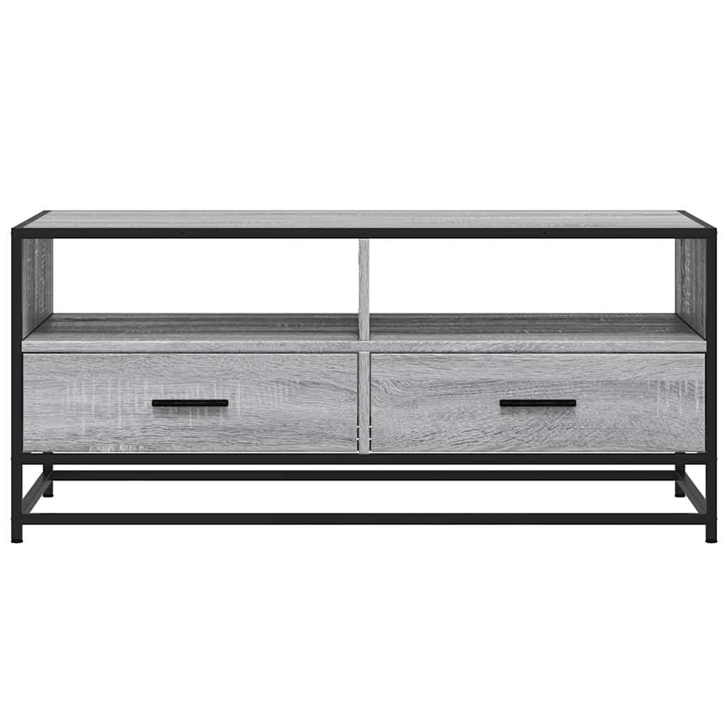Τραπεζάκι Σαλονιού Γκρι Sonoma 100x50x45 εκ Επεξ Ξύλο + Μέταλλο - Pakobazaar