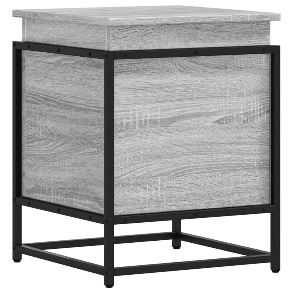 Κουτί Αποθήκευσης με Γκρι Sonoma 40x40x51,5 εκ. Επεξ. Ξύλο - Pakobazaar