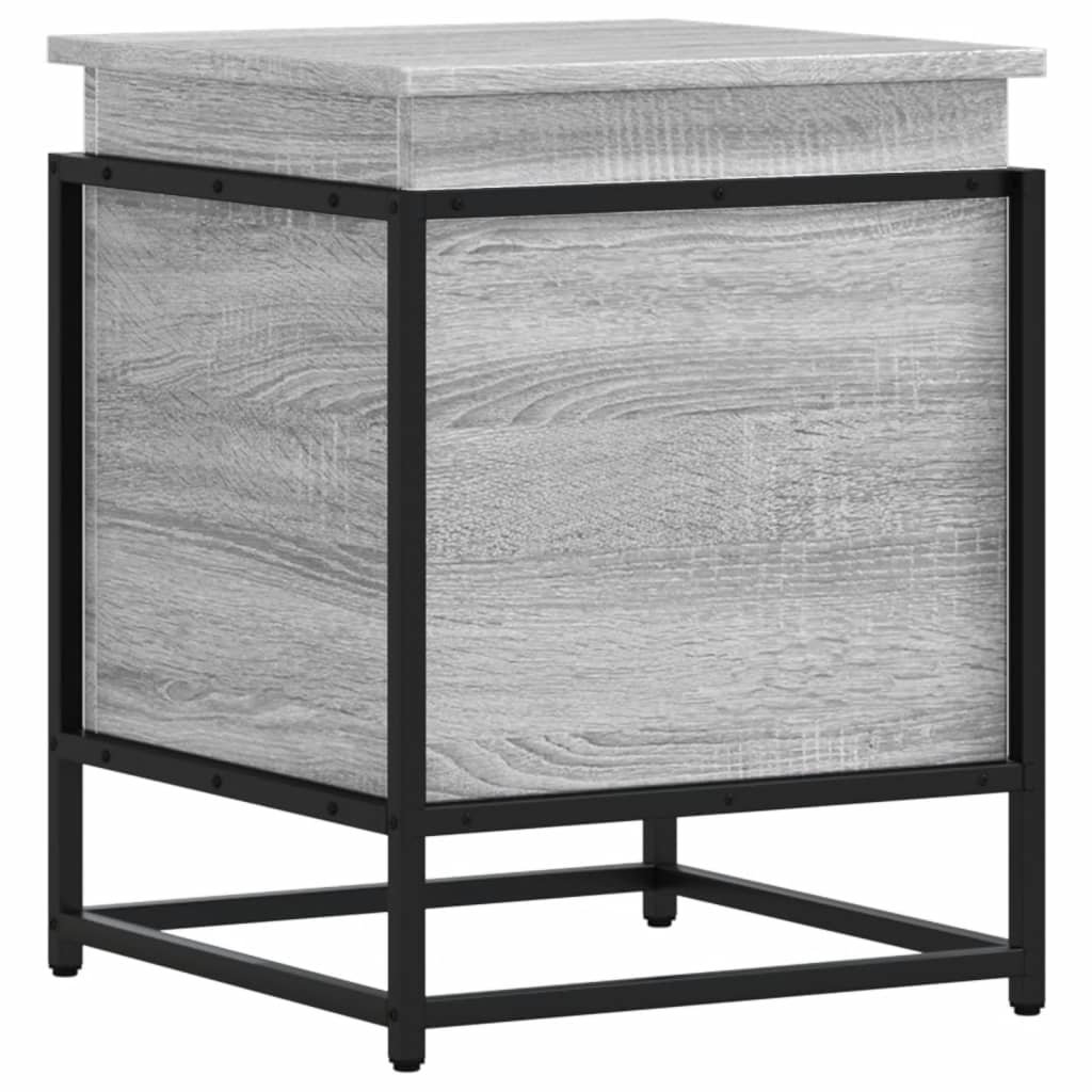 Κουτί Αποθήκευσης με Γκρι Sonoma 40x40x51,5 εκ. Επεξ. Ξύλο - Pakobazaar