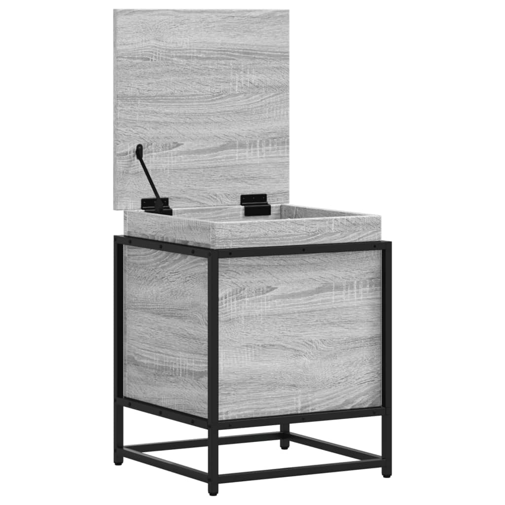 Κουτί Αποθήκευσης με Γκρι Sonoma 40x40x51,5 εκ. Επεξ. Ξύλο - Pakobazaar