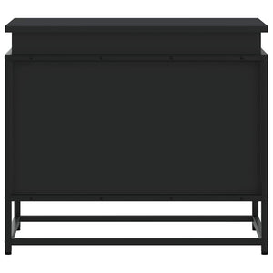 Κουτί Αποθήκευσης με Καπάκι Μαύρο 60x40x51,5 εκ. Επεξ. Ξύλο